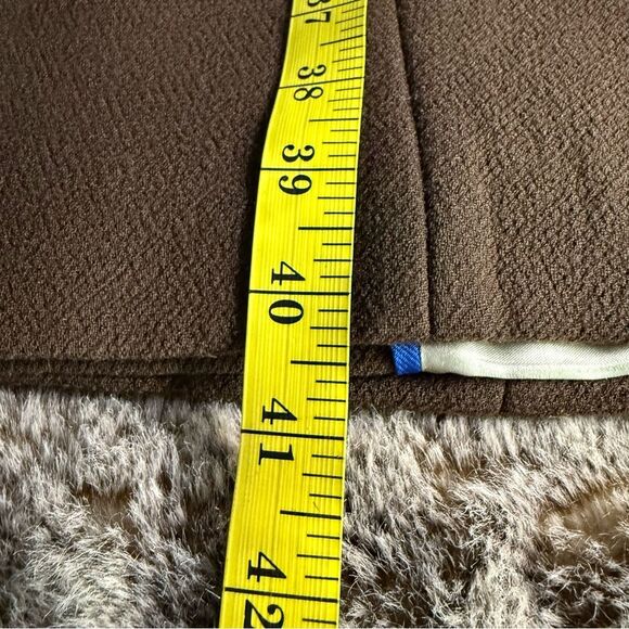 J Crew Brown Belted Wool Tie Peacoat Trench Coat Women's Preppy | Size 10T - Picture 15 of 17